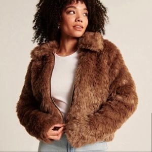 NWT Abercrombie faux fur jacket